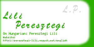 lili peresztegi business card